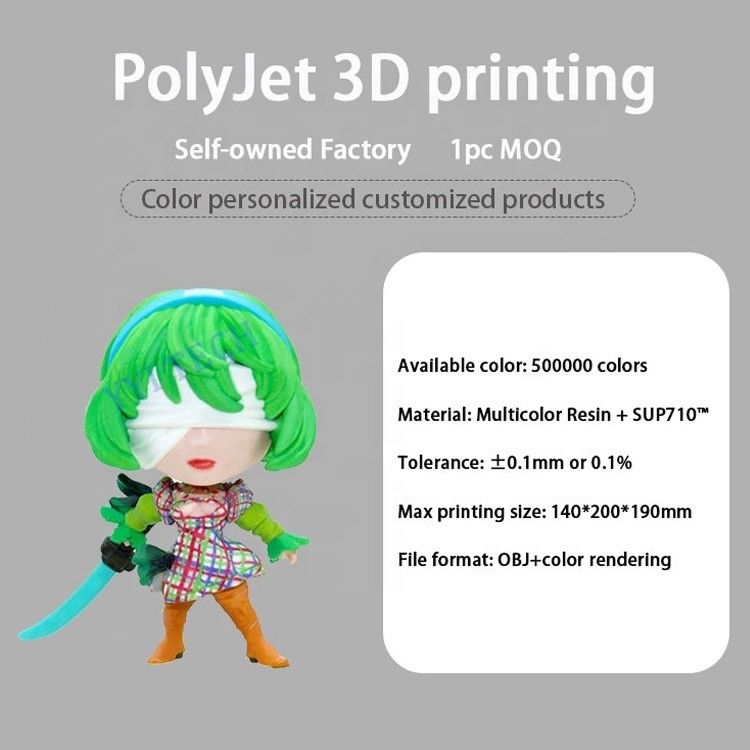 Custom STL Full Color 3D Printing Service Mehrfarbiger Harzdruck Ökofreundlich